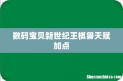 数码宝贝新世纪王棋兽天赋加点
