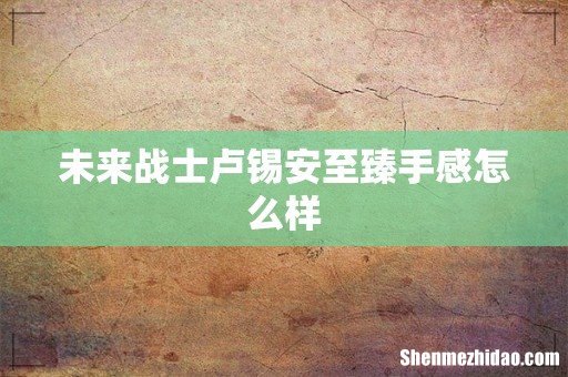 未来战士卢锡安至臻手感怎么样