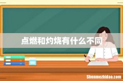点燃和灼烧有什么不同