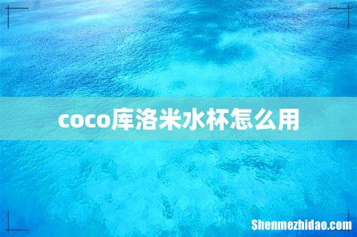 coco库洛米水杯怎么用