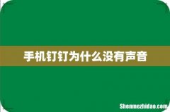 手机钉钉为什么没有声音