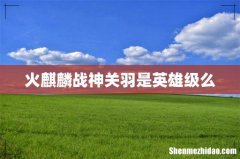 火麒麟战神关羽是英雄级么
