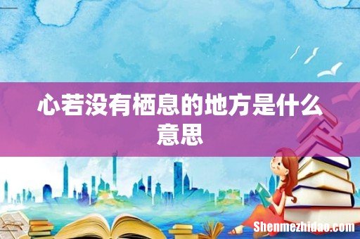 心若没有栖息的地方是什么意思
