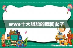 wwe十大尴尬的瞬间女子