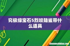 究极绿宝石5烈咬陆鲨带什么道具