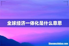 全球经济一体化是什么意思