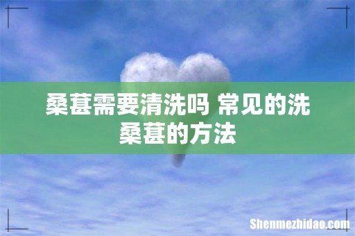 桑葚需要清洗吗 常见的洗桑葚的方法