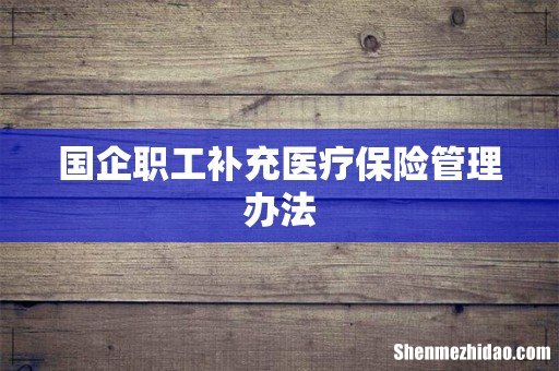 国企职工补充医疗保险管理办法