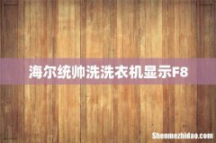 海尔统帅洗洗衣机显示F8