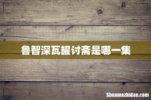 鲁智深瓦罐讨斋是哪一集