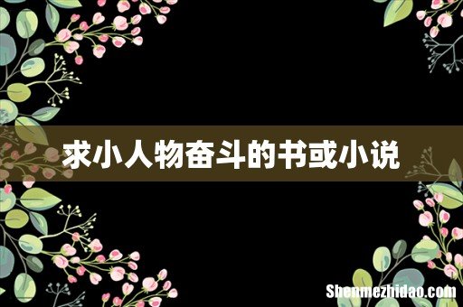 求小人物奋斗的书或小说