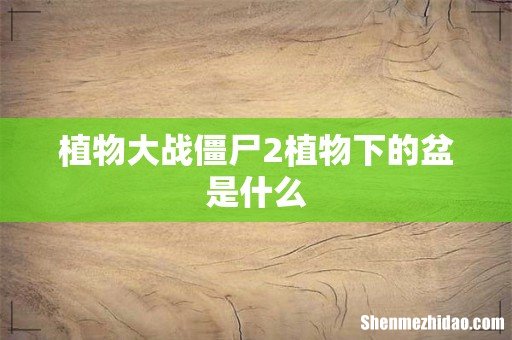 植物大战僵尸2植物下的盆是什么
