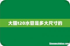 大疆t20水管是多大尺寸的