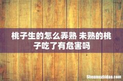 桃子生的怎么弄熟 未熟的桃子吃了有危害吗