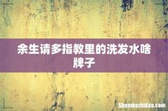 余生请多指教里的洗发水啥牌子