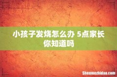 小孩子发烧怎么办 5点家长你知道吗