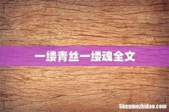 一缕青丝一缕魂全文
