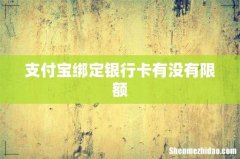 支付宝绑定银行卡有没有限额