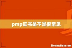 pmp证书是不是很常见