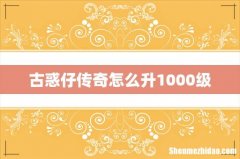 古惑仔传奇怎么升1000级