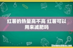 红薯的热量高不高 红薯可以用来减肥吗