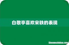白敬亭喜欢宋轶的表现