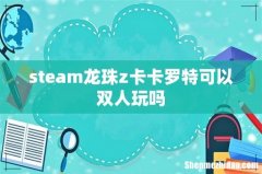 steam龙珠z卡卡罗特可以双人玩吗