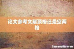 论文参考文献顶格还是空两格