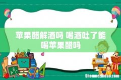 苹果醋解酒吗 喝酒吐了能喝苹果醋吗