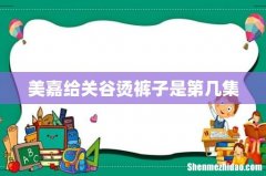 美嘉给关谷烫裤子是第几集