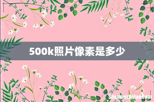 500k照片像素是多少