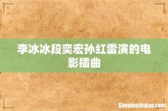 李冰冰段奕宏孙红雷演的电影插曲
