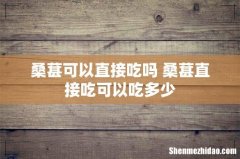 桑葚可以直接吃吗 桑葚直接吃可以吃多少