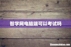智学网电脑端可以考试吗