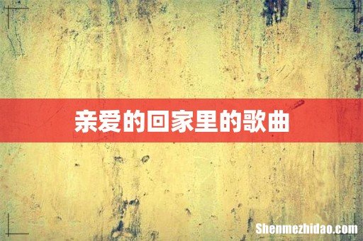 亲爱的回家里的歌曲