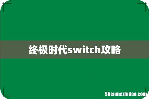 终极时代switch攻略