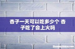 杏子一天可以吃多少个 杏子吃了会上火吗