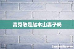 高秀敏是赵本山妻子吗