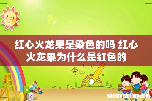 红心火龙果是染色的吗 红心火龙果为什么是红色的