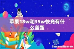 苹果18w和35w快充有什么差距