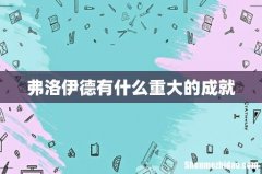 弗洛伊德有什么重大的成就