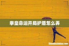拳皇命运开局护盾怎么弄