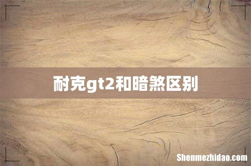 耐克gt2和暗煞区别