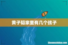 黄子韬家里有几个孩子