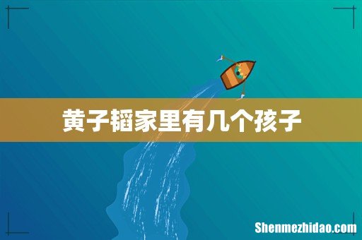 黄子韬家里有几个孩子