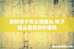 新鲜桃子怎么做罐头 桃子罐头需要放柠檬吗