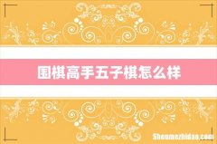 围棋高手五子棋怎么样