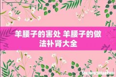 羊腰子的害处 羊腰子的做法补肾大全