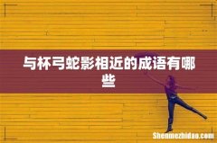 与杯弓蛇影相近的成语有哪些
