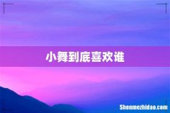 小舞到底喜欢谁